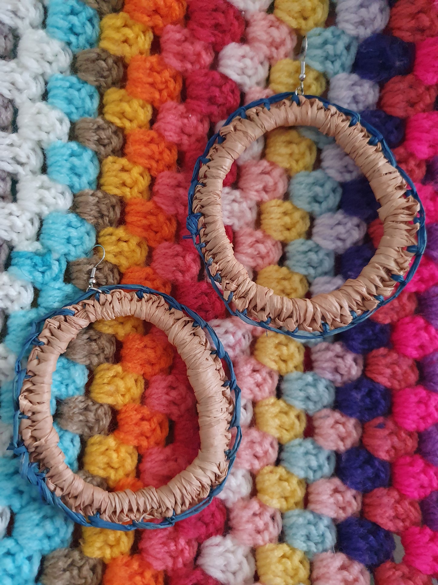 Coastal Daze Raffia Hoops
